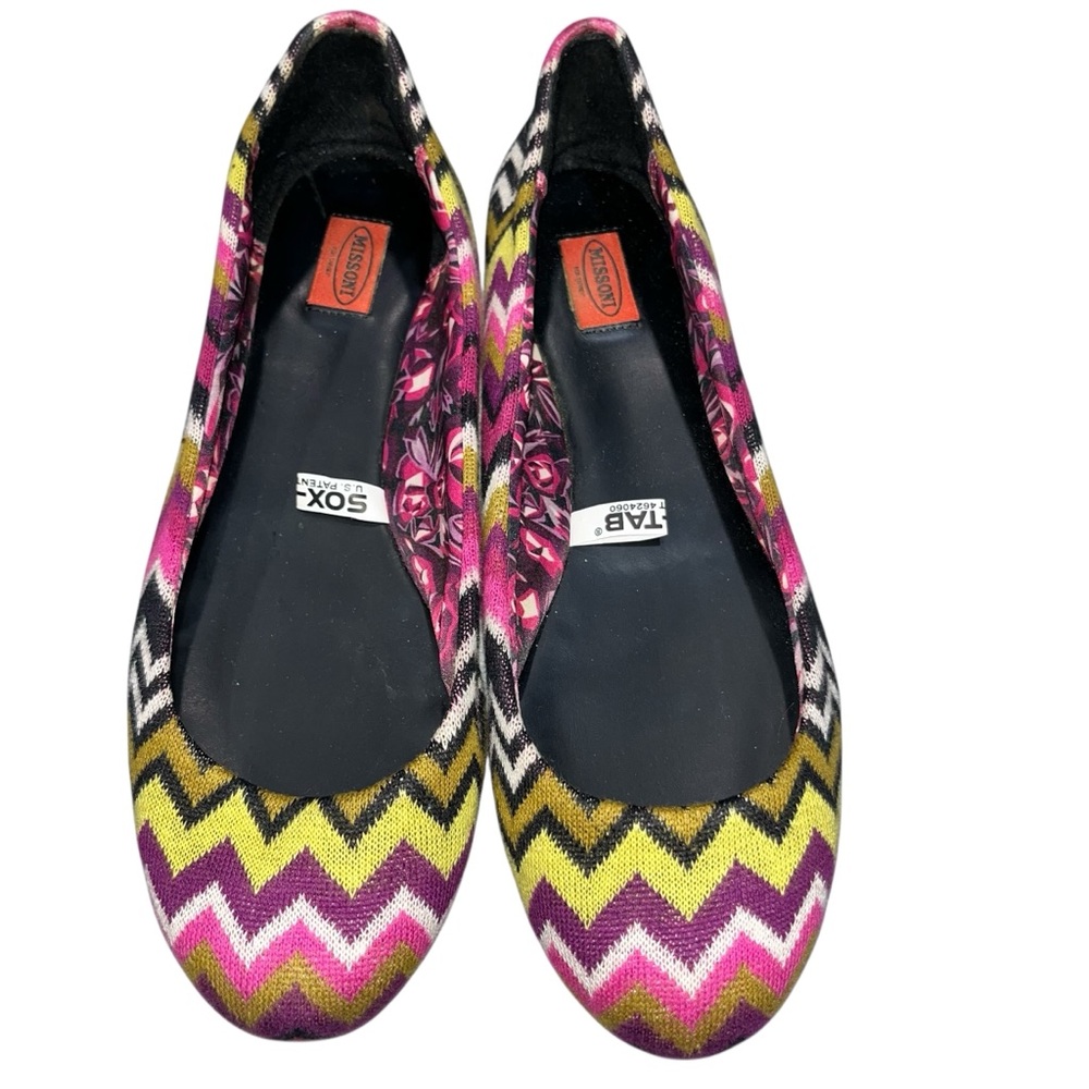 Vintage Missoni for Target Women’s Chevron Knit Fabric Ballet Flats Shoes 8.5